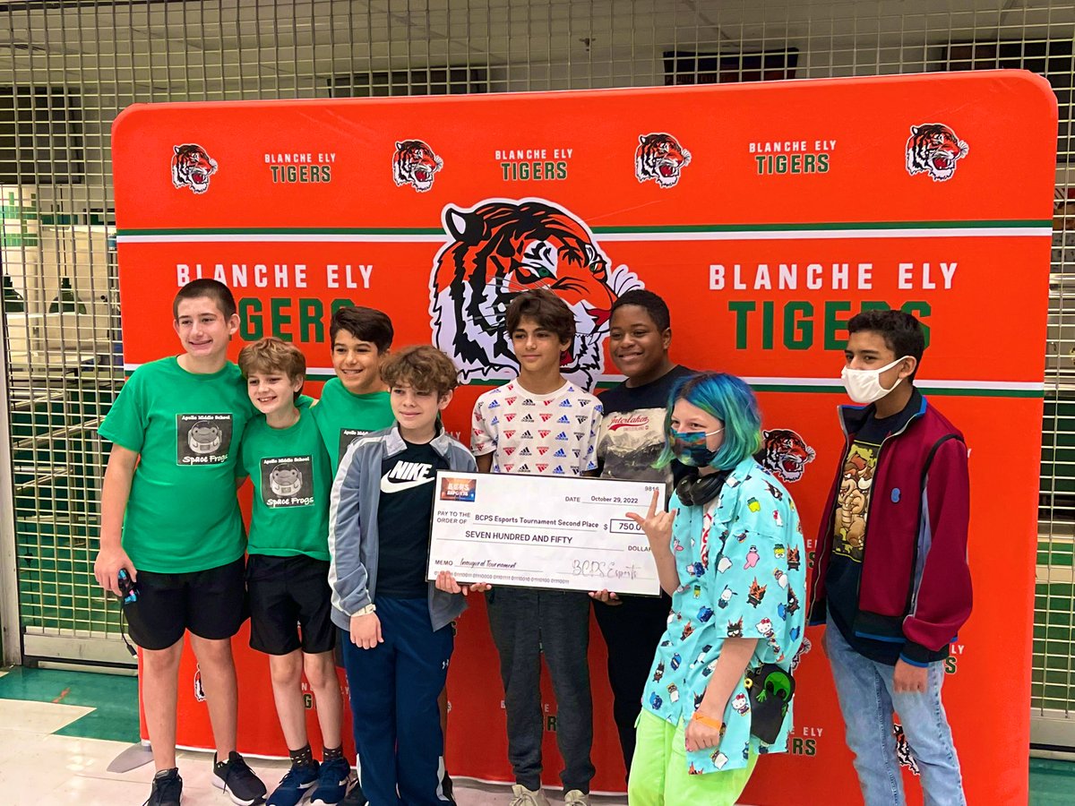 I wanted to send a special shout out to all of the teams that came out to participate in our first ever esports tournament. 
Everglades High: $1000
Apollo Middle: $750
Ramblewood Middle: $500
<a href="/BrowardSTEM/">Broward STEM</a> <a href="/browardschools/">Broward County Public Schools</a> <a href="/lorialhadeff/">Lori Alhadeff</a>