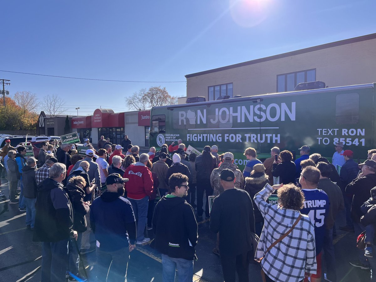 8th District For Ron (@8thforron) on Twitter photo Outagamie County SHOWED UP this morning to cheer on <a href="/RonJohnsonWI/">Ron Johnson</a> in the final 10 days of the election.
The Fox Valley is full of hard-working individuals who are sick and tired of rising crime & inflation. We want freedom, not socialism.
That’s why we’re 100% #TeamRonJon Outagamie County SHOWED UP this morning to cheer on <a href="/RonJohnsonWI/">Ron Johnson</a> in the final 10 days of the election.
The Fox Valley is full of hard-working individuals who are sick and tired of rising crime & inflation. We want freedom, not socialism.
That’s why we’re 100% #TeamRonJon