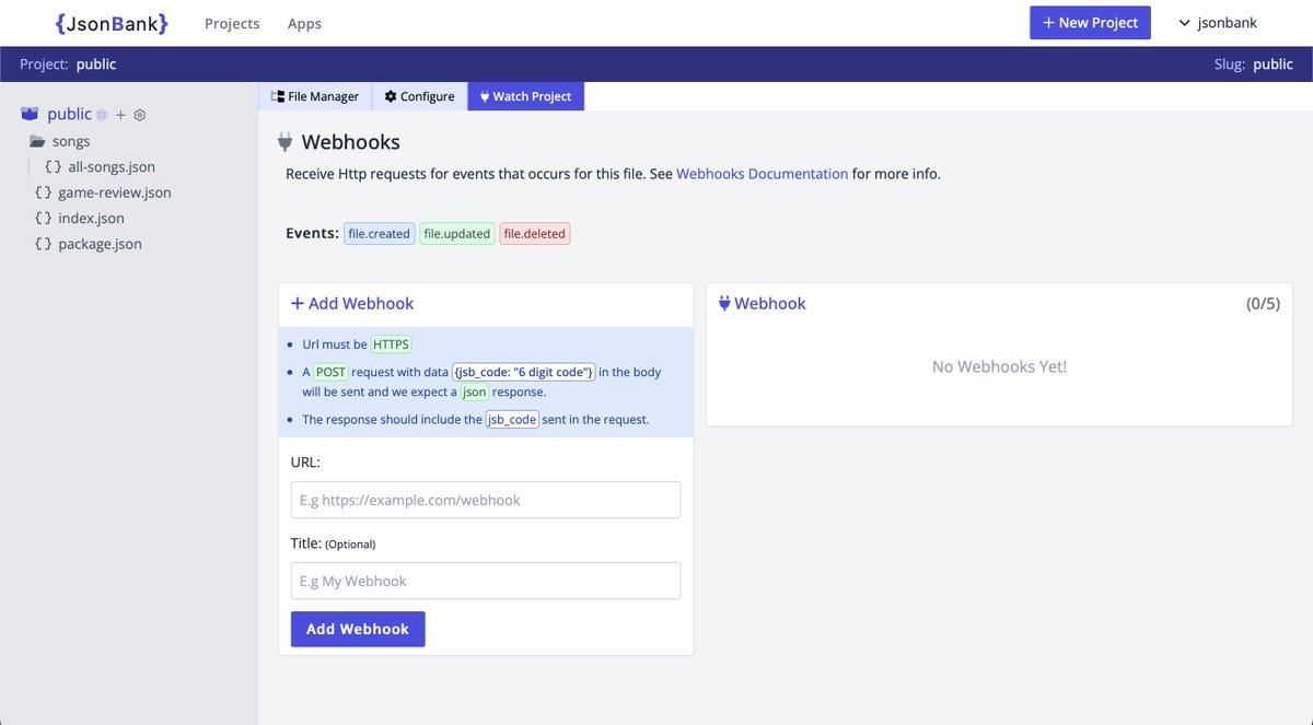 JsonBank.io {"BETA": true} tweet media