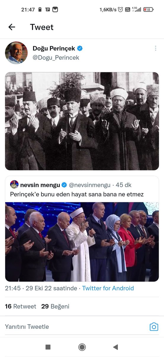 Doğu Perinçek, Nevşin Mengü'ye tek fotoğrafla yanıt verdi. 👇