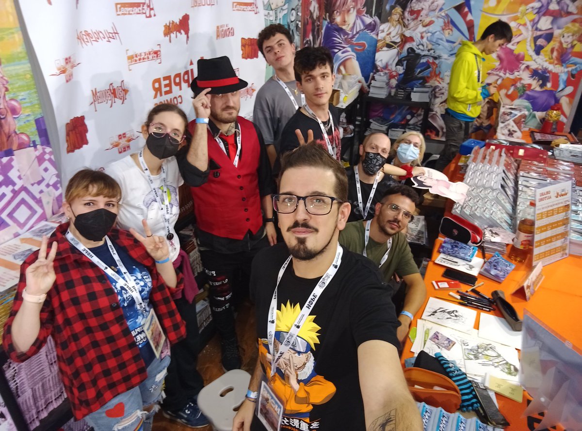 UpperComics's tweet photo. 💫🔥 La ciurma di Upper infiamma Lucca Comics & games già al suo primo giorno!🔥💫 #luccacomics2022 #uppercomics #uppercomics #luccacomics #lucca2022 #luccahope #luccacomicsandgames #kiria #kiriaeternalove #kiriayandere #lastanzagrigia #rinaldodilorenzo #halloween #hellcyclopedia https://t.co/RJuoVypWXT