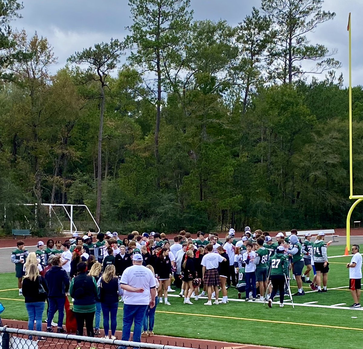 Couldn’t be prouder of this team.Big win last night &amp; now they are hosting a Challenger Football Camp for special needs athletes. Skills, drills &amp; flag football.Cheerleaders are bringing the spirit! Very proud Highlander! <a href="/twhfootball/">Highlander Football</a> <a href="/twhsqbc/">@twhsqbc</a> <a href="/TWHSCISD/">The Woodlands High School, Conroe ISD</a> <a href="/ConroeISDSports/">Conroe ISD Athletics</a>