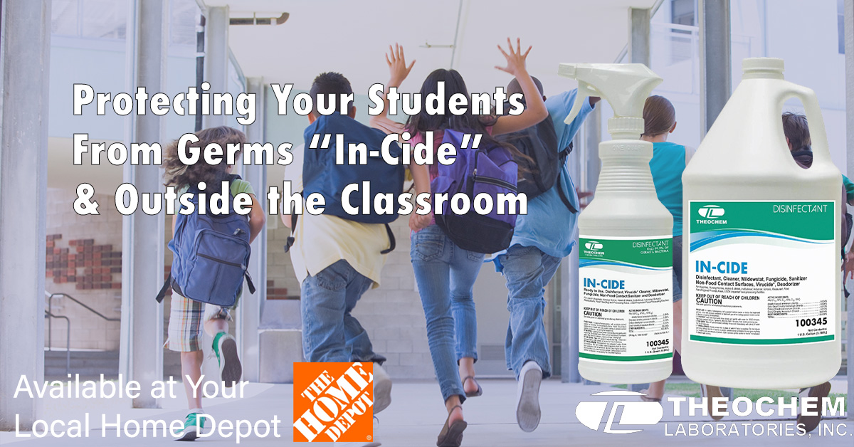 🦠 No matter their age students have enough to worry about, germs &amp; bacteria shouldn't be on that list. Trust In-Cide Disinfectant this school year to keep students safe &amp; healthy all year long! Available @ Home Depot or 🔗 below!

🛍 ORDER NOW: ow.ly/PS0M50KaUA5