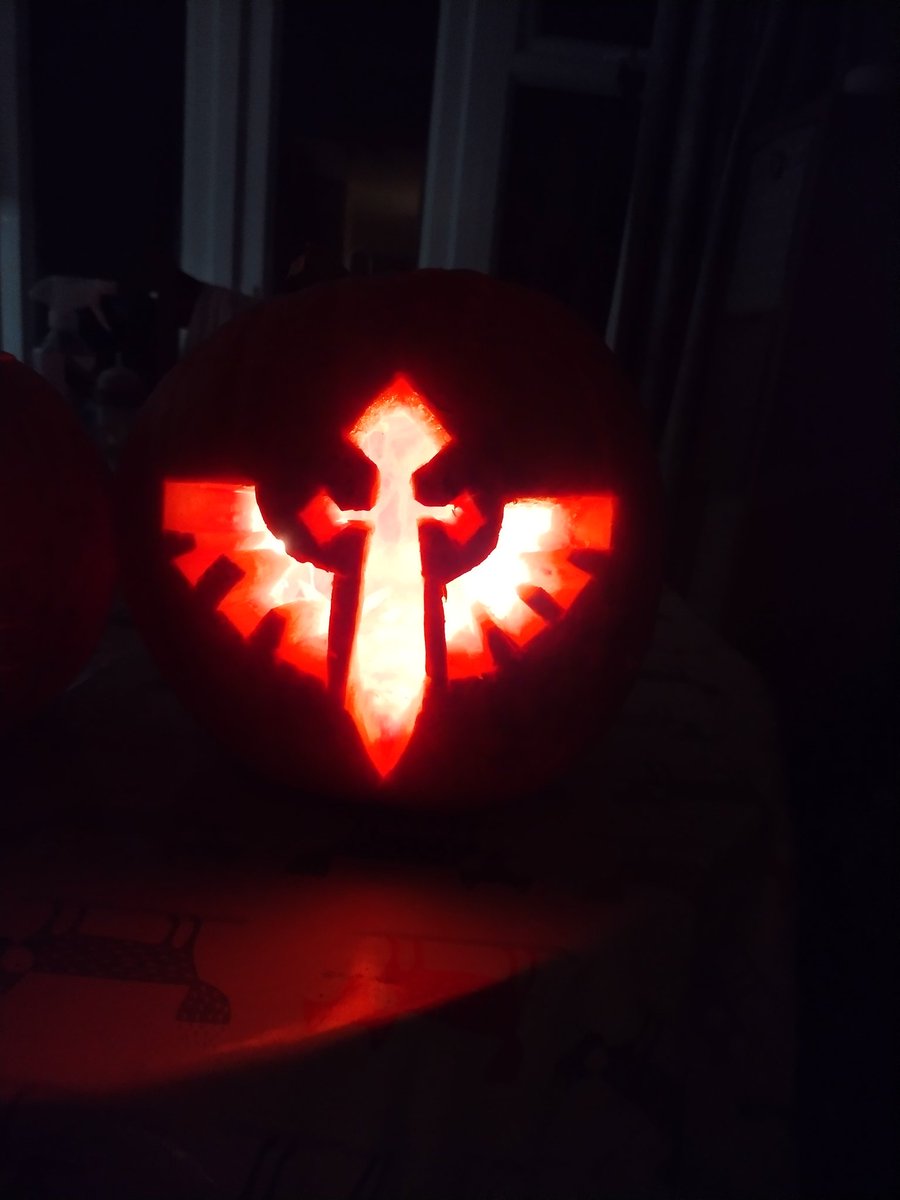 Early pumpkin this year. #CarvingForCaliban #WarhammerCommunity