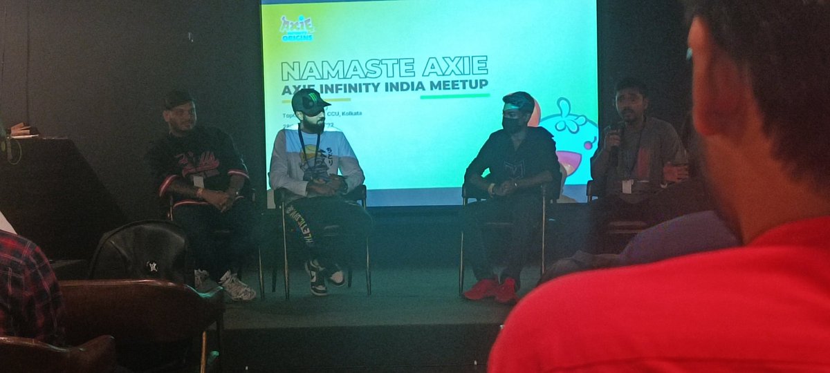 Yesterday we had a great time in the event ❤️❤️🔥🔥
<a href="/mimisojoon/">Mimi⁷⟭⟬</a> <a href="/abhishekmitra06/">m4vr1ck</a> <a href="/aby_chanda/">0xatmostfear</a> <a href="/Nilanja19192979/">Nilanjan Banerjee</a> 

#namasteaxie 
#axieindia