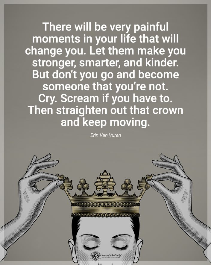 "There will be painful moments in your life..."