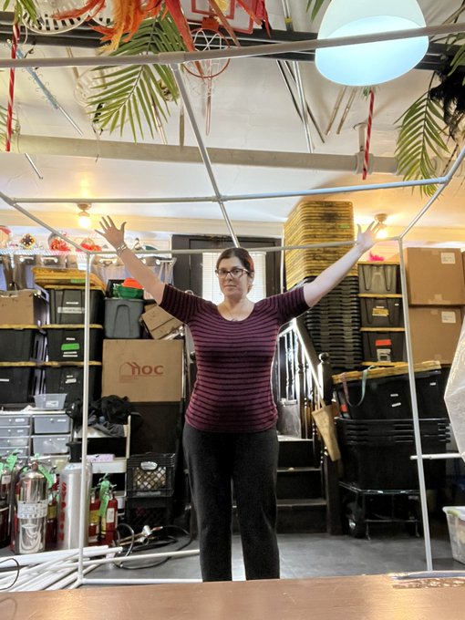 Deep in production mode for Christmas event. I now make cool things to make your holiday shiny and bright