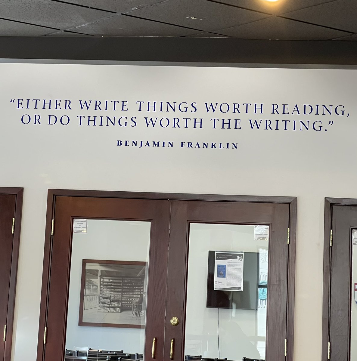 sharmav's tweet photo. @StevenMusielski @AprilRoga @alvinfoo @Cmart42437 @luvmyworknkids I just took this picture of words above the door in front of me.
#WriteThings #WorthReading
#DoThings #WorthTheWriting https://t.co/WDH51JU1U8
