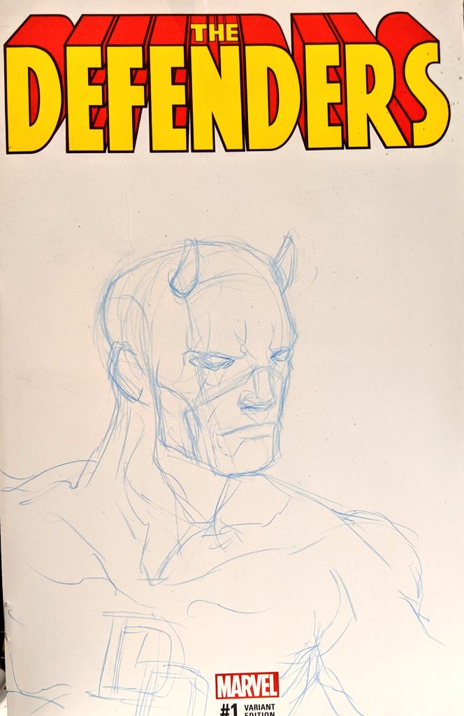 JimZub's tweet image. Sketch cover at #halcon2022-
Daredevil