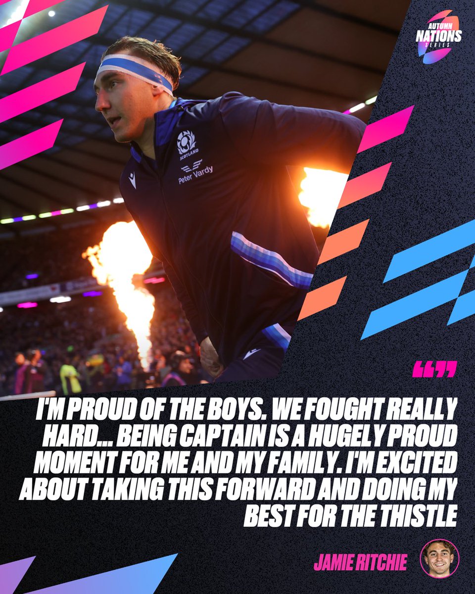Despite a heartbreaking result for his <a href="/Scotlandteam/">Scottish Rugby</a>, there was plenty to be proud about for new skipper <a href="/Jamie_T_Ritchie/">Jamie Ritchie</a> 🏴󠁧󠁢󠁳󠁣󠁴󠁿

#AutumnNationsSeries #SCOvAUS #ANS