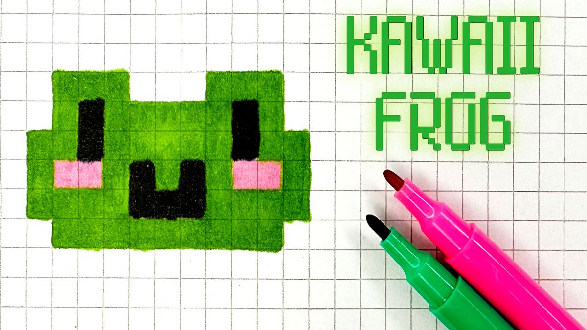 youtu.be/y01qCJnFyjQ <<- CLICK THE LINK TO SEE HOW TO DRAW A KAWAII FROG - PIXEL ART #kawaii #frog #cutefrog #kawaiipainting #pixelart #artistontwittter #speedpainting #howtodraw