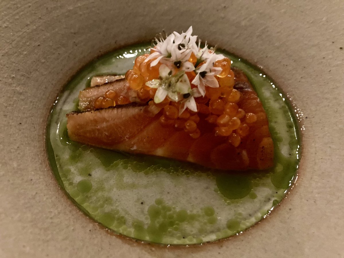 Squid and trout – two memorable dishes @Restauranthjem #MICHELINStar #Northumberland guide.michelin.com/gb/en/northumb…