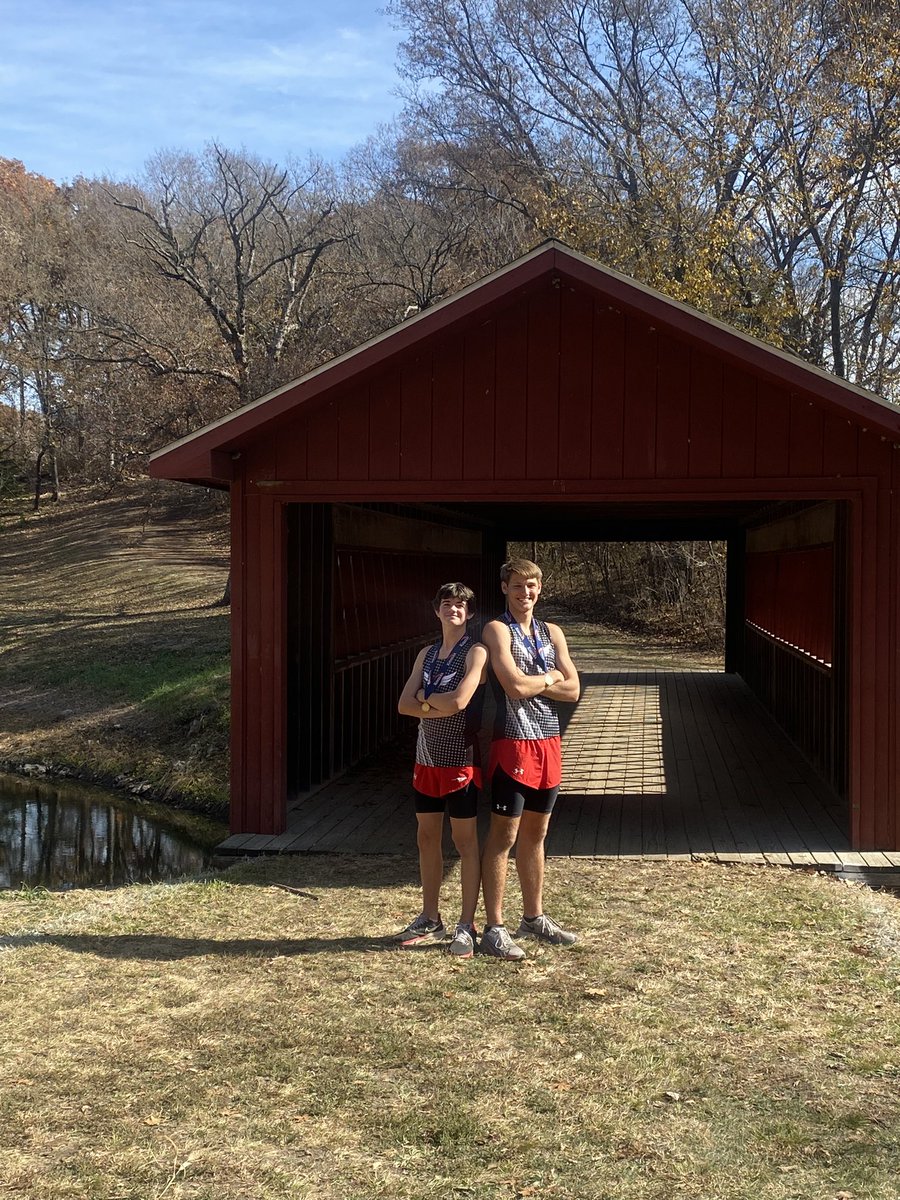 PMAllen22's tweet photo. TOP 20, THEY DID IT!!!! 
Huge congrats to Brock (12th) and Ty (16th) who ROCKED it at State today!! Amazing end to the season with a PR and a STATE medal 🏅 https://t.co/tT89D2R2gs