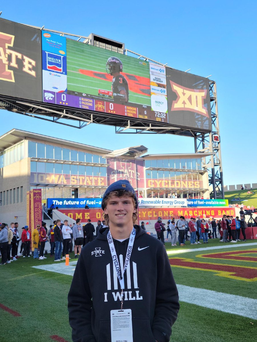 After a great Game Day and talk with <a href="/DerekHoodjer/">Derek Hoodjer</a> I am grateful to have earned a PWO offer from Iowa State University!! Roll Clones🔴🟡<a href="/CycloneFB/">Iowa State Football</a> <a href="/NHSFB_/">Norwalk Football</a>