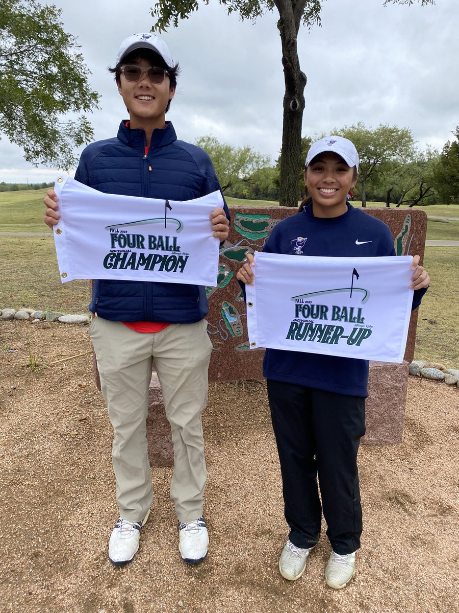 Varsity I Boys and Girls golf finished 3rd today in the Southlake 4-ball tournament at the Tangle Ridge GC. In the team competition, the boys finished 2nd and the girls finished 4th. Individually, Mathew Rui was 1st with 69 and Abigail Inocian 2nd with 72. Congratulations! 🅰️🆙