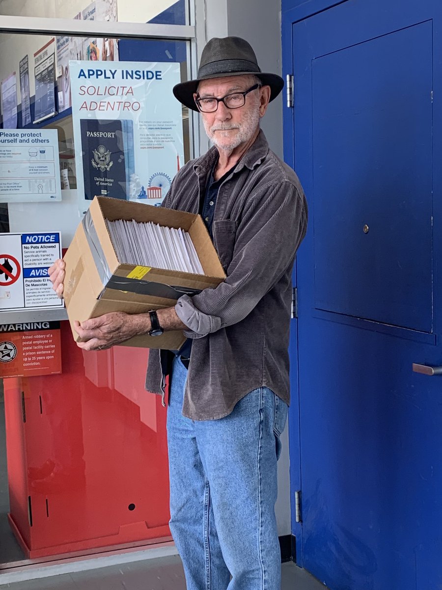 Steve delivering 640 get-out-the-vote letters to the post office. #TheBigSend