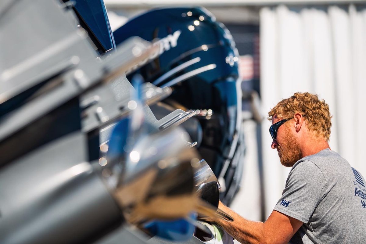 AmerMagicTeam's tweet photo. The chase fleet hard at work.

#americanmagic #teamwork #team #usateam #usa #chaseboat #sailfast #drivefast #americascup #shorecrew https://t.co/8S2WOMD9vT