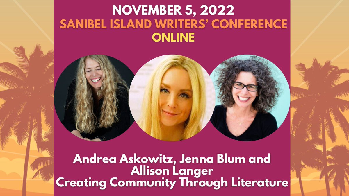 Jenna Blum (@jenna_blum) on Twitter photo My 1st panel for <a href="/SanibelWriters/">Sanibel Writers Conf</a> NEXT SAT 1 PM ET w <a href="/andreaaskowitz/">Andrea Askowitz</a> <a href="/AllisonLanger/">allison langer</a> — we’re going to be talking #WritingCommunity, which is apropos as we will be featured on <a href="/AMIGHTYBLAZE/">A MIGHTY BLAZE 📚🕯🔥</a> 💕📚💕 TO WATCH 👀 bit.ly/_AMBYT My 1st panel for <a href="/SanibelWriters/">Sanibel Writers Conf</a> NEXT SAT 1 PM ET w <a href="/andreaaskowitz/">Andrea Askowitz</a> <a href="/AllisonLanger/">allison langer</a> — we’re going to be talking #WritingCommunity, which is apropos as we will be featured on <a href="/AMIGHTYBLAZE/">A MIGHTY BLAZE 📚🕯🔥</a> 💕📚💕 TO WATCH 👀 bit.ly/_AMBYT