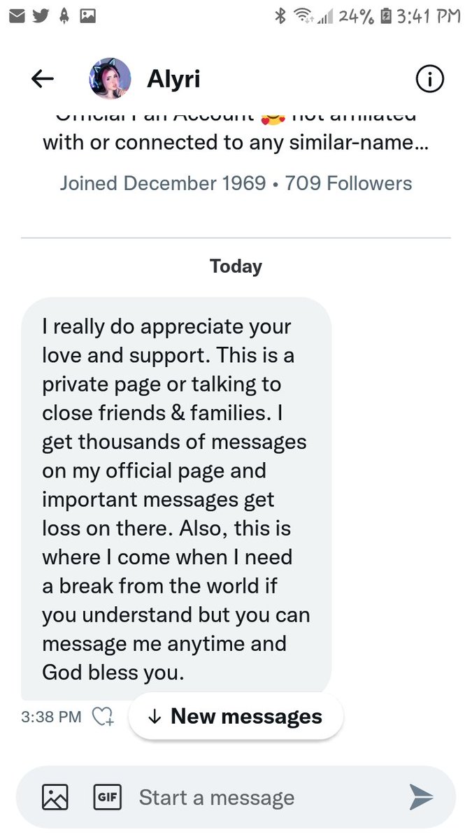 stever19781's tweet photo. @Alyri_tv This is someone pretending to be you https://t.co/VwhzJRDI9f