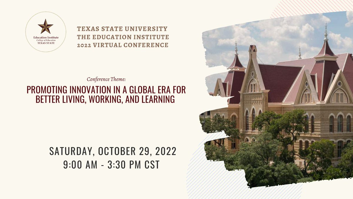 Last concurrent sessions are in progress 🥳🥳🥳 
Closing remarks start at 3:05 pm. Dr. Fall from <a href="/CLAS_TXST/">CLAS at Texas State</a> will deliver a talk connected to the conference theme. 
#TEIConference2022