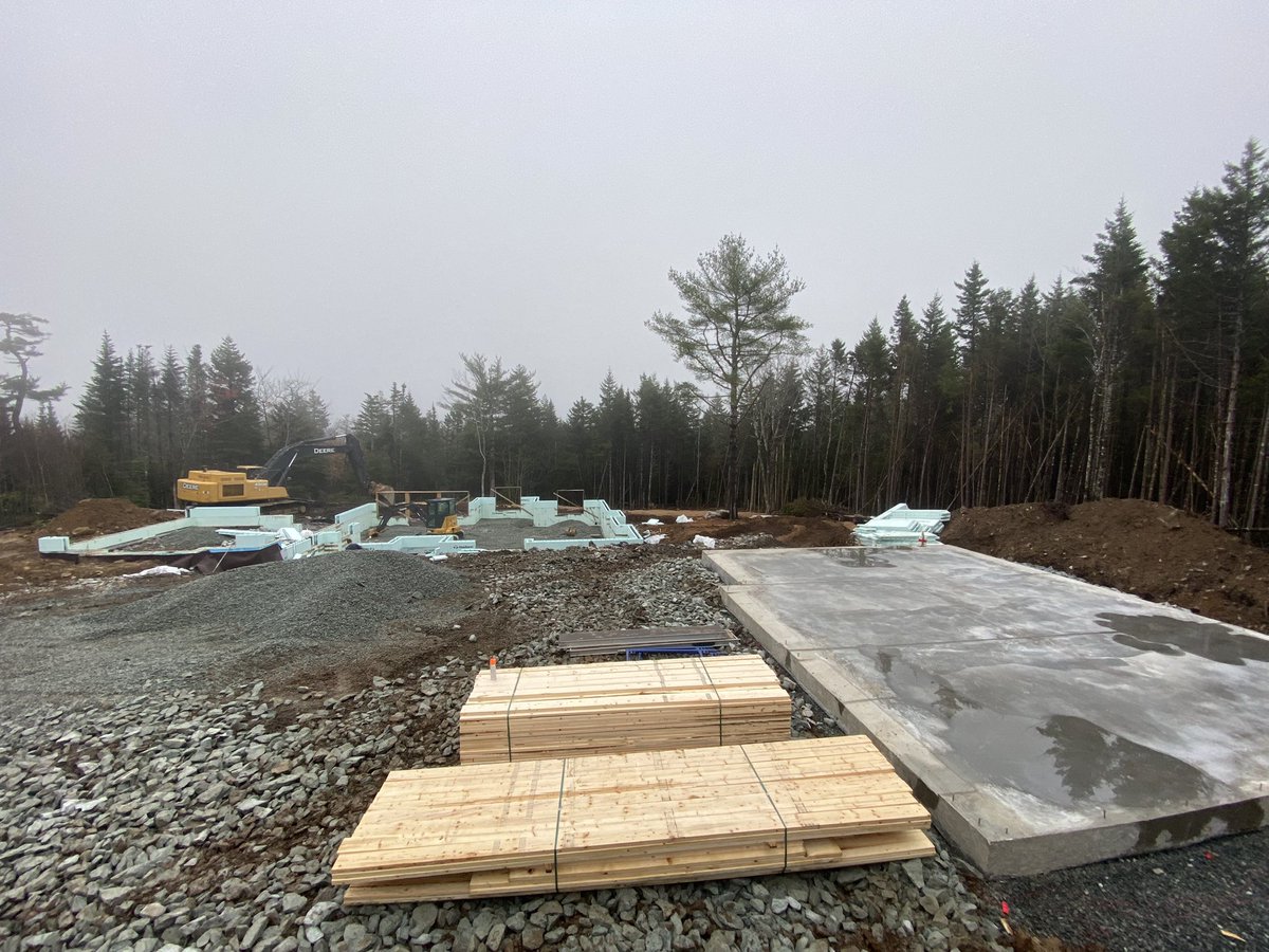 Concrete is poured and we’re ready to rock and roll! Soon to be a monster two storey garage. Watch this space! #garberconstruction #newgarage #newbuild