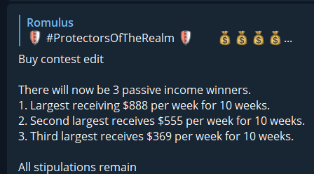 _HobbyAlpha_'s tweet photo. $weR1 #weR1 @WeR1Legion passive income competition ends in 30mn !
Top buy gets $880/week for 10 weeks, 2nd get $550, 3rd get $369 !!!
At current levels it's more than 100% ROI in 10 weeks 🔥 #HobbyAlpha #cryptogems #passiveincome #crypto https://t.co/91lqcwR2yN