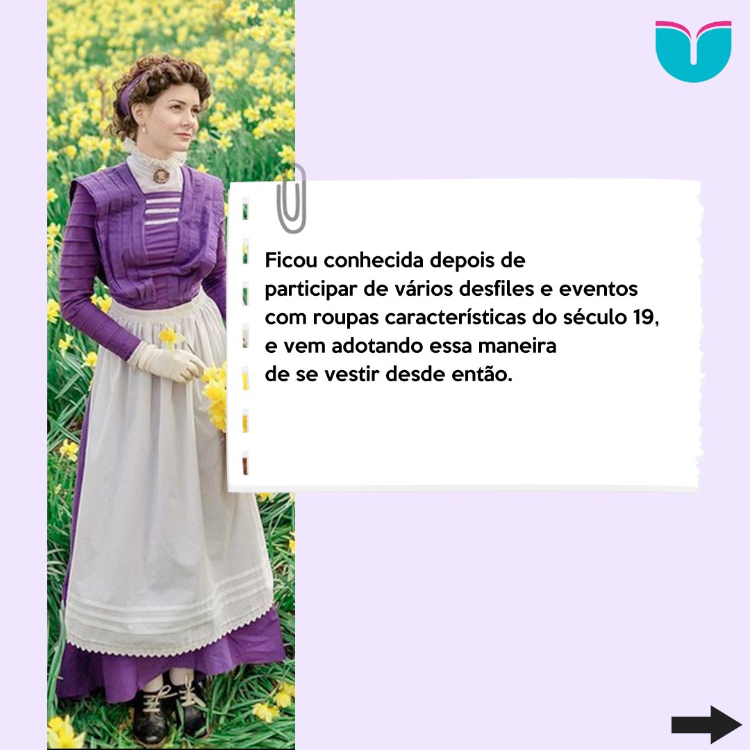 upmoda's tweet image. Mila Povoroznyuk, tornou-se conhecida internacionalmente pelo seu modo de vestir único, que ela usa para apresentar ao mundo o esplendor dos estilos de roupas de muitos séculos atrás. Siga @upmoda #moda #dicasmoda