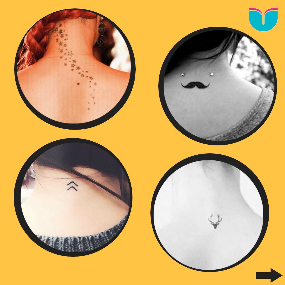 upmoda's tweet image. Se você está pesando em fazer uma nova tattoo e já se decidiu que vai ser na nuca, mas ainda não sabe o que gravar na pele, fique sabendo que essa matéria pode ajudar bastante. Siga @upmoda #moda #dicasmoda #tatuagem
