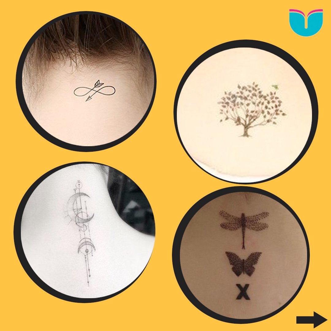 upmoda's tweet image. Se você está pesando em fazer uma nova tattoo e já se decidiu que vai ser na nuca, mas ainda não sabe o que gravar na pele, fique sabendo que essa matéria pode ajudar bastante. Siga @upmoda #moda #dicasmoda #tatuagem