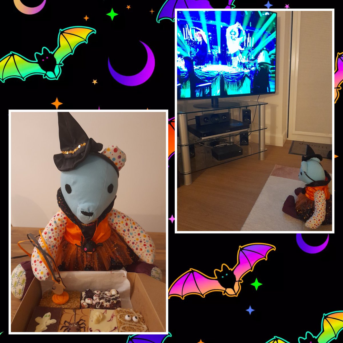TraceyMurray575's tweet image. #Rarebear is feeling spooktacular tonight 🎃 Enjoying an amazing  Fancy Jacks spooky treat and watching @bbcstrictly to get inspiration for #RAREfest2022 Uniques Feet performance 👻