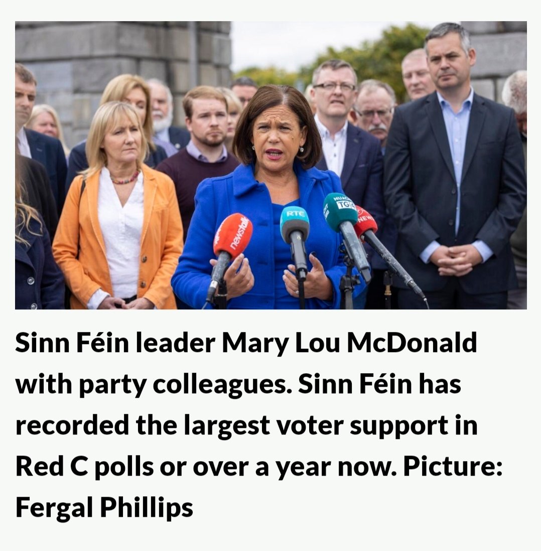 The latest Business Post/Red C poll has Mary Lou McDonald’s party at the top again, with 35 per cent of votes, while Leo Varadkar’s FG has recovered a little to sit at 21 per cent and FF slides another point down to 16 per cent @obraonain #poll #RedC businesspost.ie/politics/sinn-…