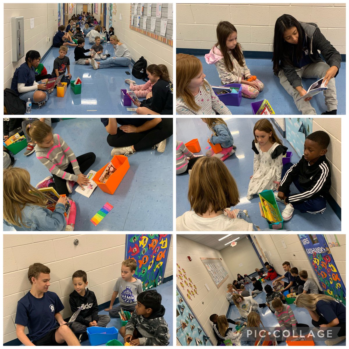 MrsBsBobcats's tweet photo. October has been a busy month! Applying what we learned in the Science Olympics. Congratulations to our class winner Ian. And, the long awaited return of SMAC. Our high school buddies came to read with us. https://t.co/sPQvO4xMN5