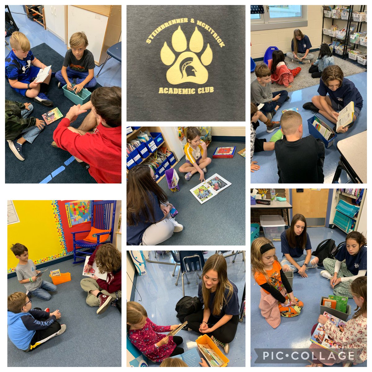 MrsBsBobcats's tweet photo. October has been a busy month! Applying what we learned in the Science Olympics. Congratulations to our class winner Ian. And, the long awaited return of SMAC. Our high school buddies came to read with us. https://t.co/sPQvO4xMN5