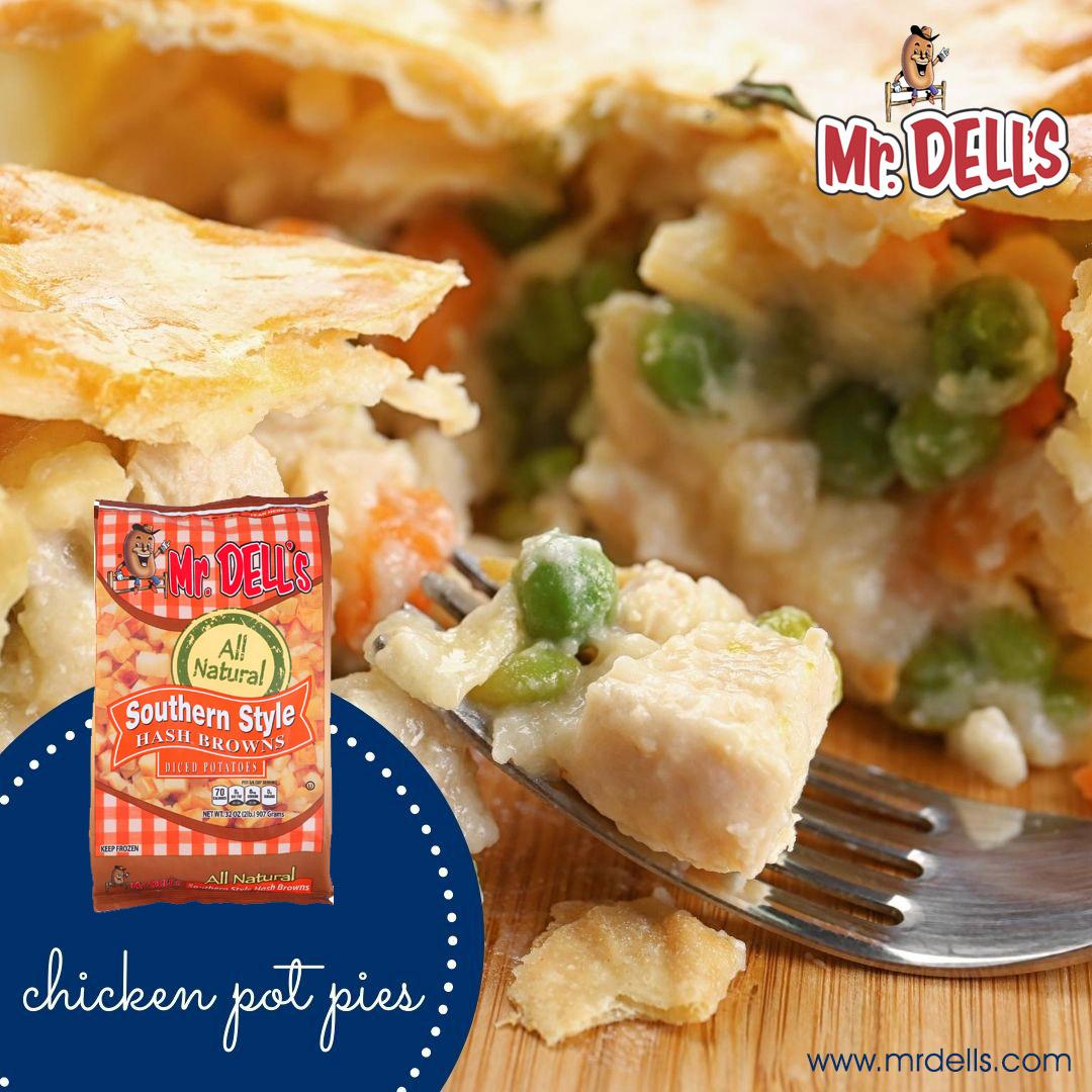 MrDellsTweets's tweet photo. Take the chill out of fall with this hearty chicken pot pie recipe made with Mr. Dell's Southern Style Hash Browns. Get our recipe at https://t.co/3MTJ6mxCus. #MrDells #hashbrowns #PotatoMonth #chickenpotpie https://t.co/4Or40sy08H