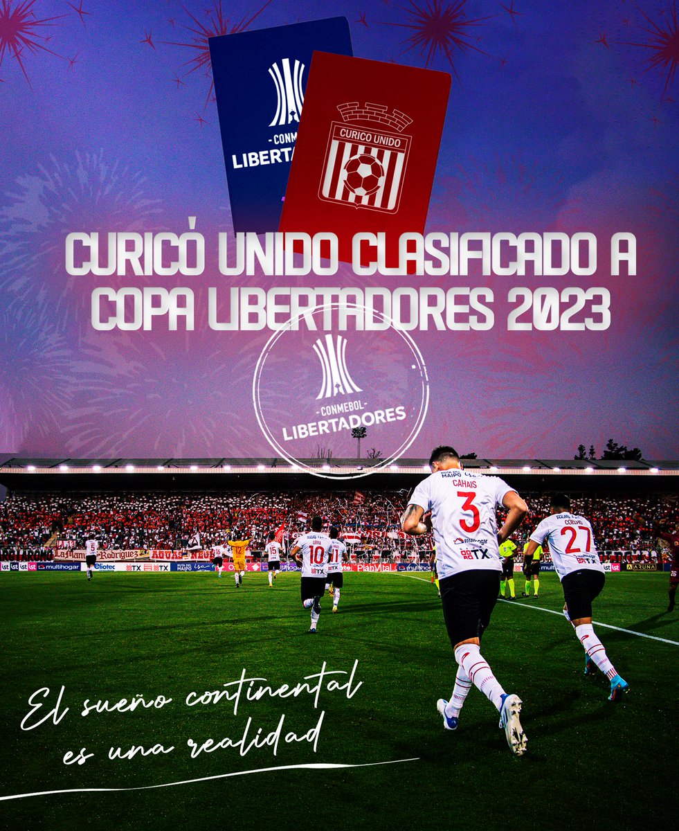 𝗘𝗟 𝗖𝗨𝗥𝗜 𝗘𝗦 𝗖𝗢𝗡𝗧𝗜𝗡𝗘𝗡𝗧𝗔𝗟 🏆

Hoy firmamos una nueva página ¡Estamos en Copa Libertadores de América! Desde el amateurismo al fútbol continental ¡VAMOS CURI! 🤍❤️

Pero esto sigue. El lunes todos juntos por el Chile 2 ¡Vamos todos! 🏆🇨🇱

#ElClubDeSuGente ⚪️🔴
