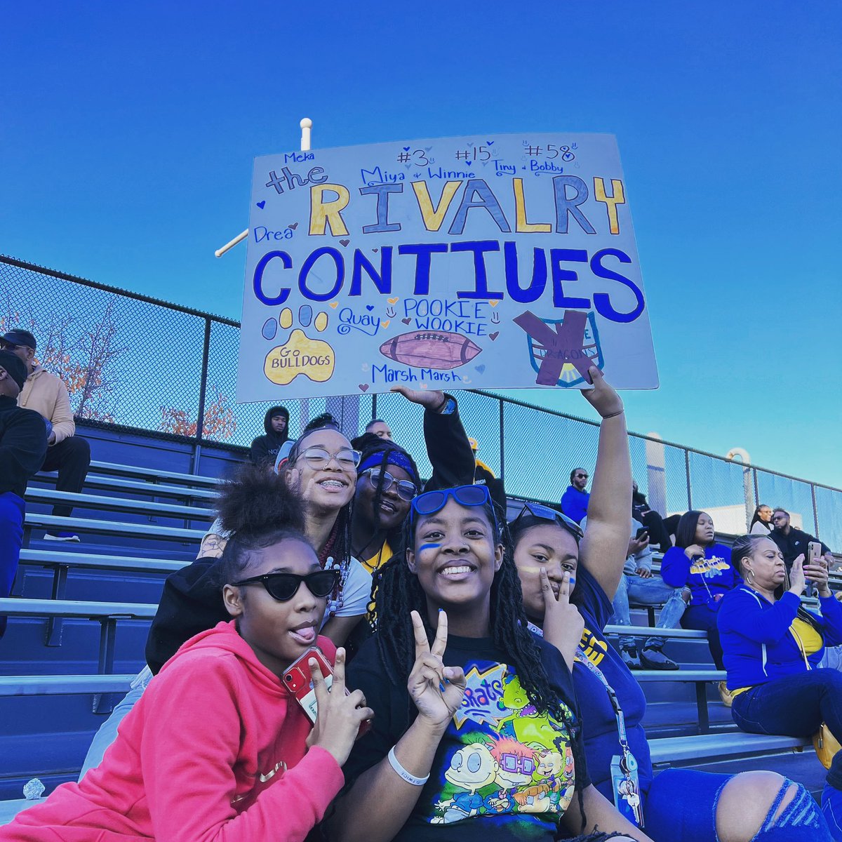 PghHype's tweet photo. Our first H.Y.P.E outing since starting the new year. We cheered til our voices were gone!! Congratulations to the Westinghouse Bulldogs on their championship win. 40-8 #HYPEMEDIA #PGH #BLACKGIRLS #WEHYPE #NEWBEGINNIGS https://t.co/dDgd3zMhpz
