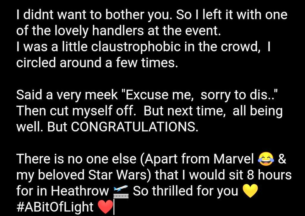 OnLindensWings's tweet photo. Massive CONGRATULATIONS @smoyer I couldnt be more thrilled for you ❤ A Bit Of Light was just beautiful. I love that your movies are so raw, so human. So gritty, yet even with the intense subject matter. Humour can be found too 💚 I hope you got my card,  I was a little shy today https://t.co/q1VOzQjJc6