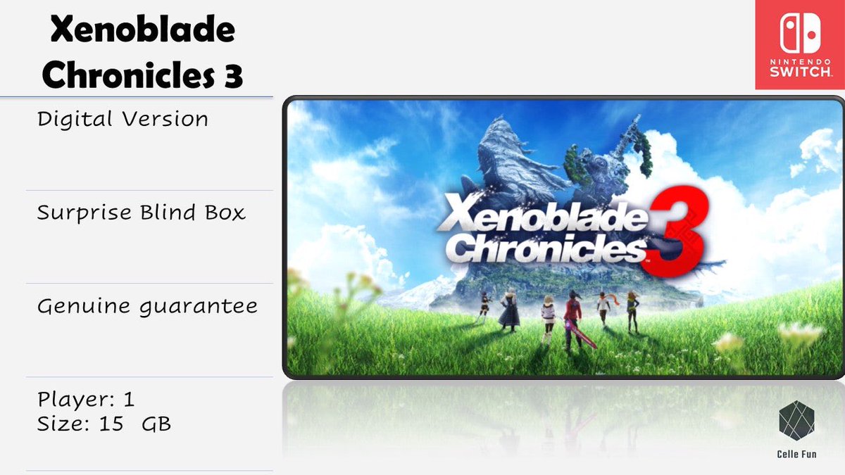 celle_fun's tweet image. New games arrive! Portal 👉 celle.fun/products/ninte…  #XenobladeChronicles3  #Switch #NintendoSwitch  #adventure #RPG