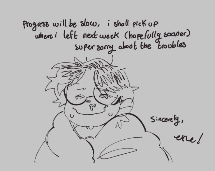 got sick and exams week is starting monday, very sorry but c0mmission work shall be left to the background while i recover + try to not fail ,, TT 