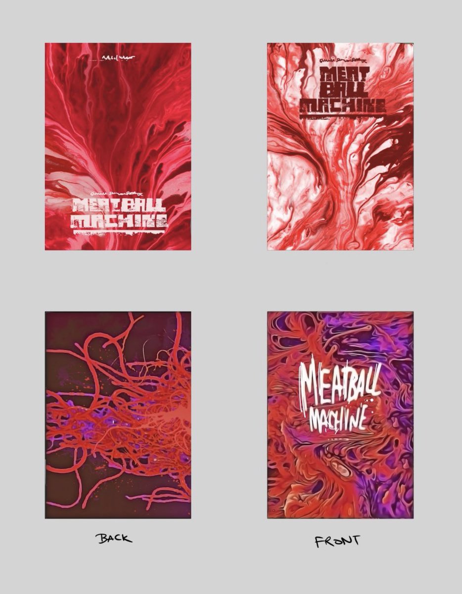 Rough style concepts for a blu-ray re-release of Meatball Machine