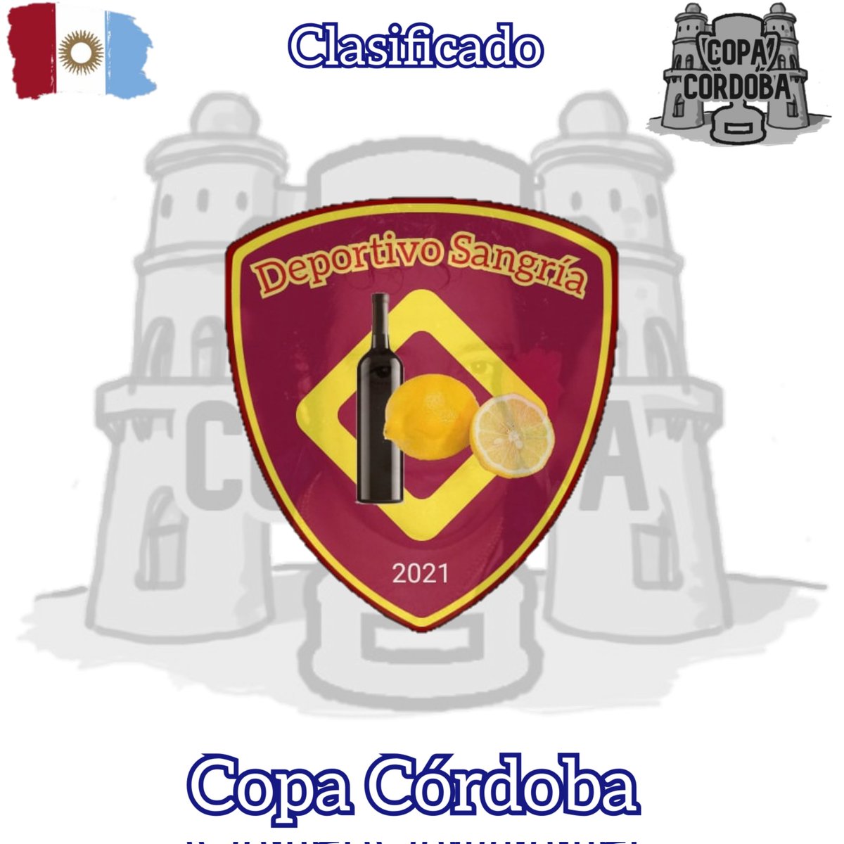 Felicitamos al club <a href="/Dep_Sangria/">Deportivo Sangría</a> por la clasificación a la #CopaCordoba .