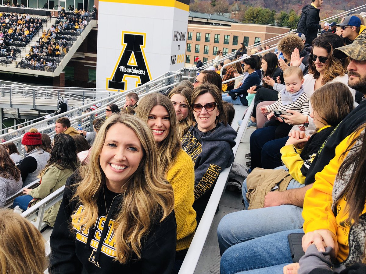 brosenbalm's tweet photo. The @AppstateRCOE enjoyed celebrating Education Day at The Rock today by cheering on our Mountaineer Readers and local @WataugaSchools Teachers of the Year! You know what they say—Every student deserves a teacher trained the Appalachian way!🖤💛🖤💛 https://t.co/EjhRbgBUqB