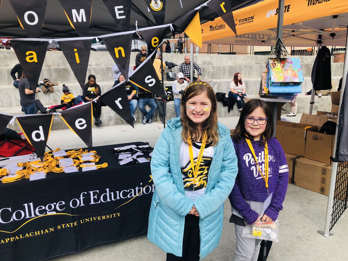 The <a href="/AppstateRCOE/">AppState RCOE</a> enjoyed celebrating Education Day at The Rock today by cheering on our Mountaineer Readers and local <a href="/WataugaSchools/">Watauga County Schools</a> Teachers of the Year! You know what they say—Every student deserves a teacher trained the Appalachian way!🖤💛🖤💛