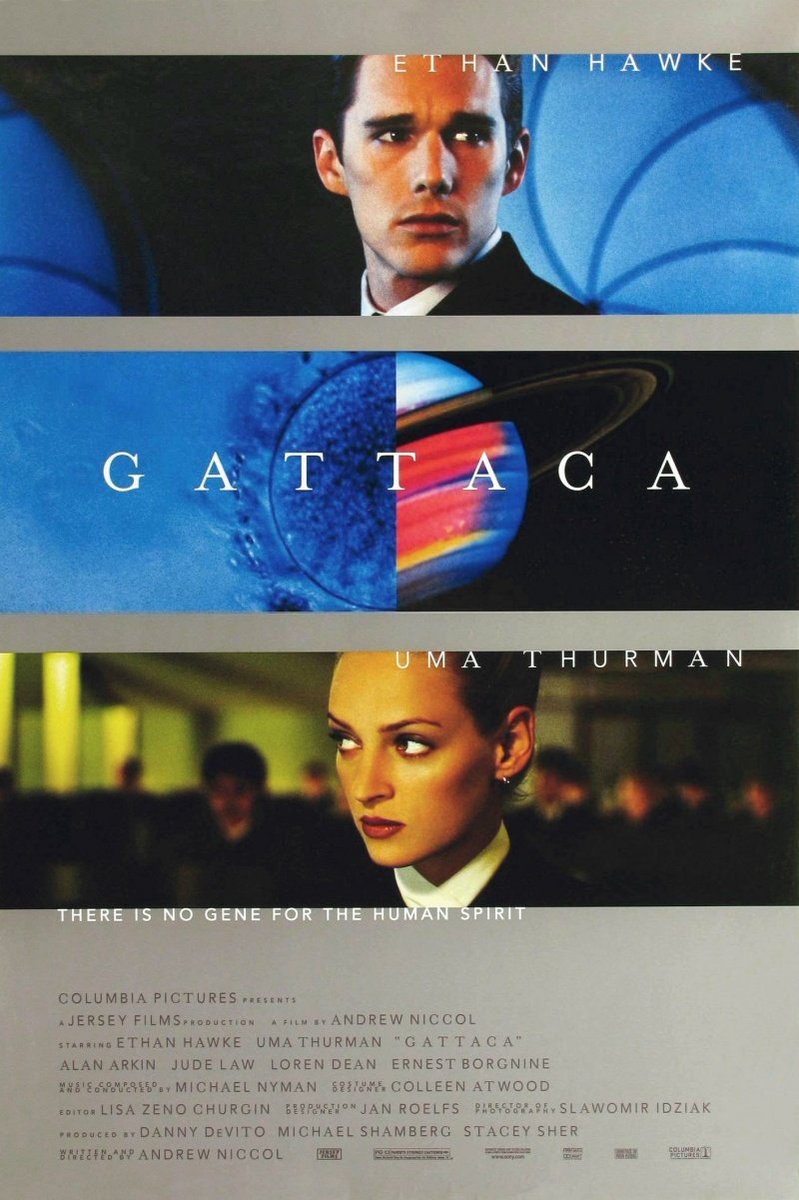 Подивився "Гаттаку" (1997) з молодими Ітаном Хоуком, Умою Турман та Джудом Лоу, не знаю скільки років фільм був у списку до перегляду, але він вартий Вашої уваги. Стрічка про силу духу, цілеспрямованість та боротьбу проти системи. Рекомендую.