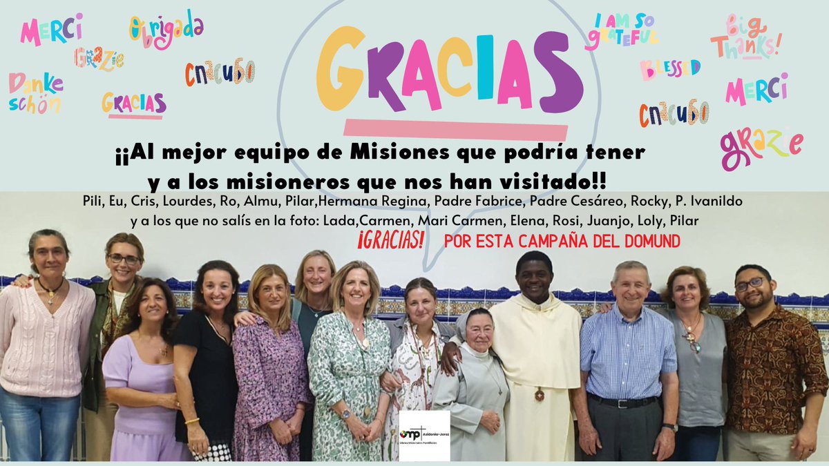 #domund2022 #domundtestigos #graciasmisioneros #vivalamision Gracias y más gracias a todos los voluntarios de la Delegación de Misiones de Asidonia-Jerez por un trabajo maravilloso ¡¡¡ Sois fantásticos!! #diocesisasidoniajerez