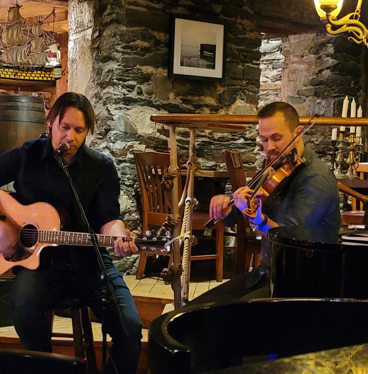 Joe Butcher and Adam Driscoll are our musical guests this evening.  Individually they are extremely talented musicians.  Together they are out of this world.  Stop by and see why we've made them our regular Saturday night show.
