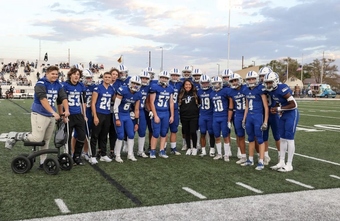 ahsbluecrew24's tweet photo. What a run it’s been for these guys the past 4 years. You guys have dealt with so much adversity and overcame many challenges. Thank you seniors, we are so proud of you. FNL will be missed🏈💙 #RTFL @ahs_trojanFB https://t.co/PR98Yr6Bt2