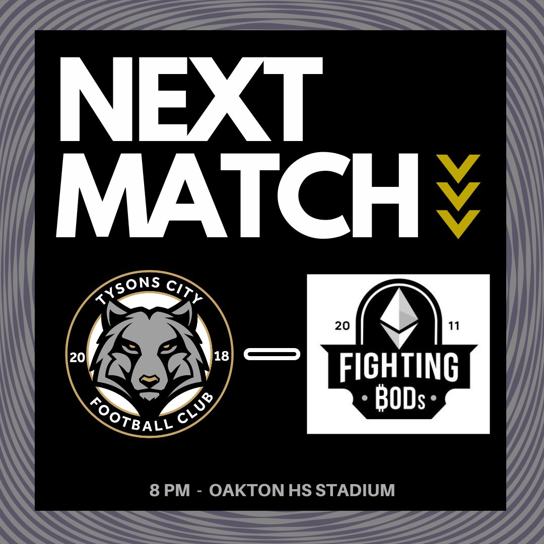 Big big match day tomorrow night as the Wolves of Tysons City host @fighting_bods. Come on Tysons! ✊ #morethanateam #TCFC
