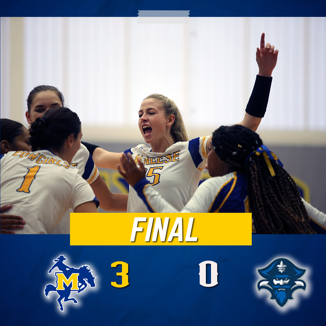 McNeeseVball's tweet photo. Cowgirls Pick Up Another Win!!!! https://t.co/TrowvcIFRk