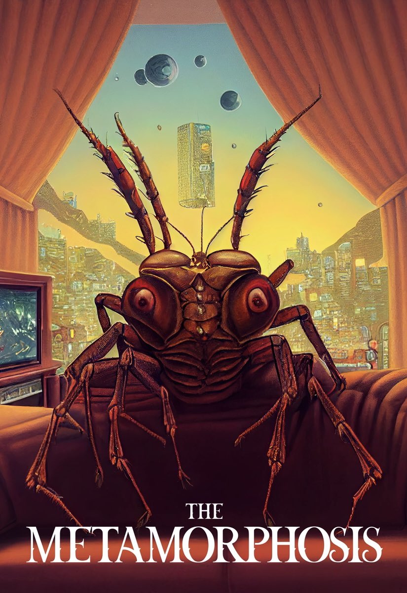 skyyphoxx's tweet photo. “One morning, when Gregor Samsa woke from troubled dreams, he found himself transformed in his bed into a horrible vermin.” @book_io #monsterdrop #Cardano #NFTs #blockchain #books https://t.co/KZLv7RaiTZ